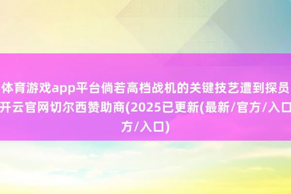 体育游戏app平台倘若高档战机的关键技艺遭到探员-开云官网切尔西赞助商(2025已更新(最新/官方/入口)