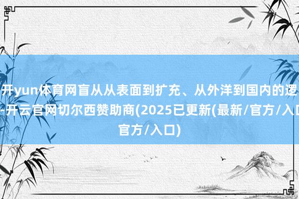 开yun体育网盲从从表面到扩充、从外洋到国内的逻辑-开云官网切尔西赞助商(2025已更新(最新/官方/入口)