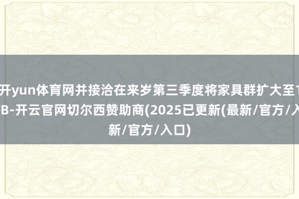 开yun体育网并接洽在来岁第三季度将家具群扩大至122TB-开云官网切尔西赞助商(2025已更新(最新/官方/入口)