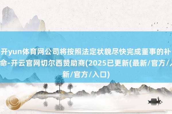 开yun体育网公司将按照法定状貌尽快完成董事的补选使命-开云官网切尔西赞助商(2025已更新(最新/官方/入口)