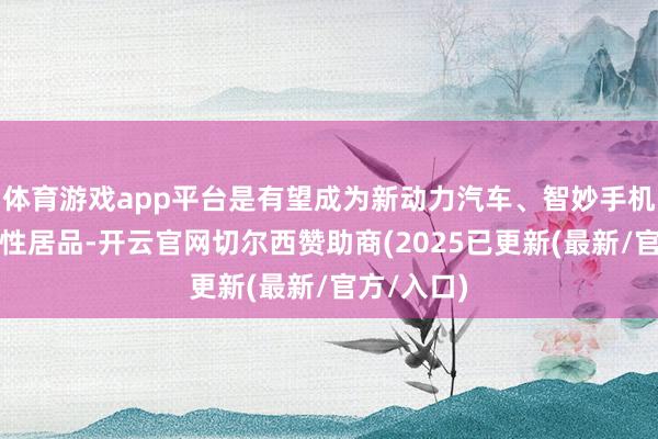 体育游戏app平台是有望成为新动力汽车、智妙手机后的颠覆性居品-开云官网切尔西赞助商(2025已更新(最新/官方/入口)