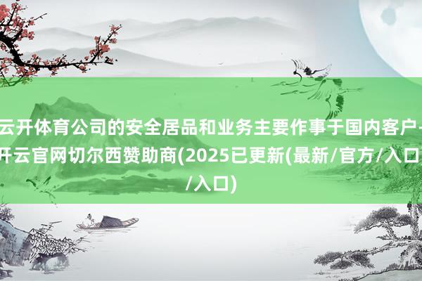 云开体育公司的安全居品和业务主要作事于国内客户-开云官网切尔西赞助商(2025已更新(最新/官方/入口)